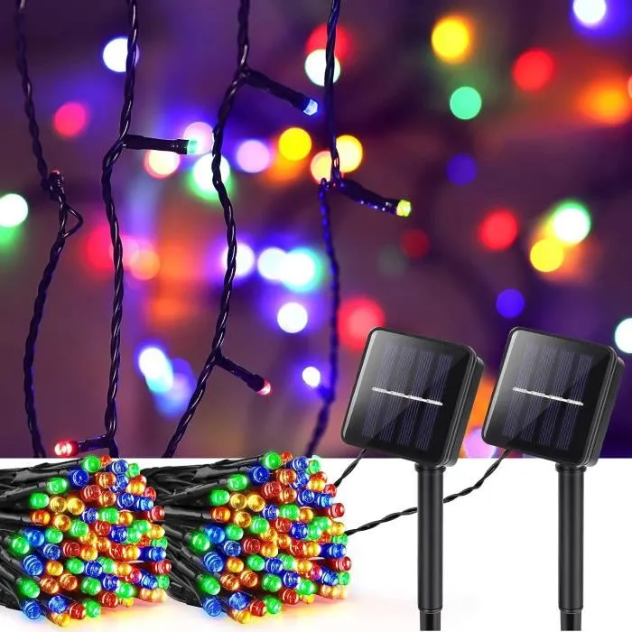 Luz Navide&ntilde;o Panel Solar 200-300 LED RGB