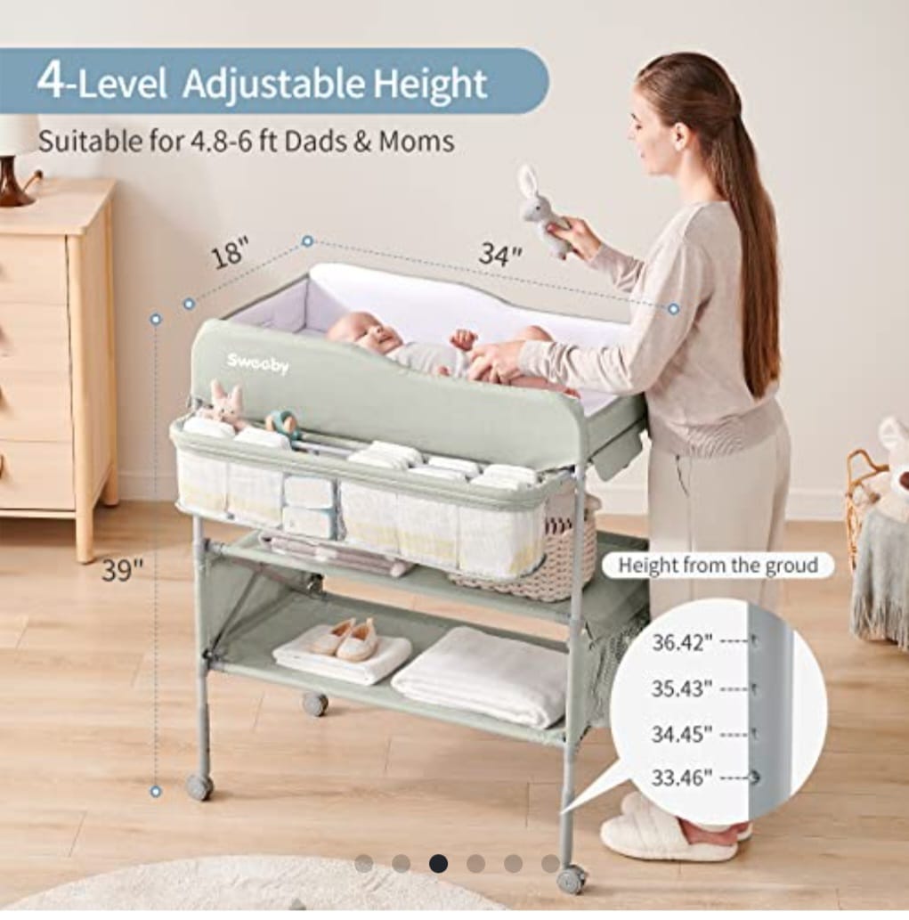 Cambiador de Beb&eacute; Plegable con Ruedas